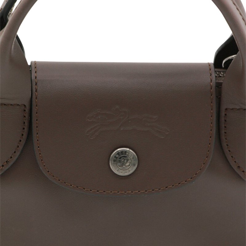 【LONGCHAMP】Le Pliage Xtra XS 牛皮 手提包 肩背包 斜背包 水餃包 深咖啡色 摩卡色 L1500987002-1