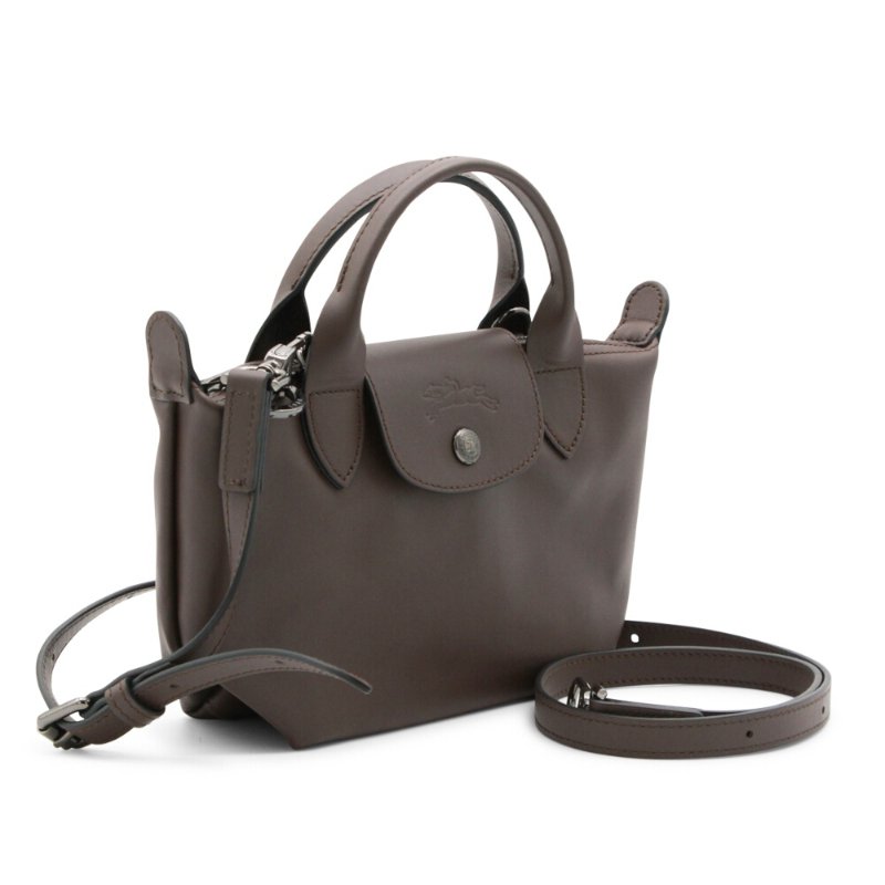【LONGCHAMP】Le Pliage Xtra XS 牛皮 手提包 肩背包 斜背包 水餃包 深咖啡色 摩卡色 L1500987002-2