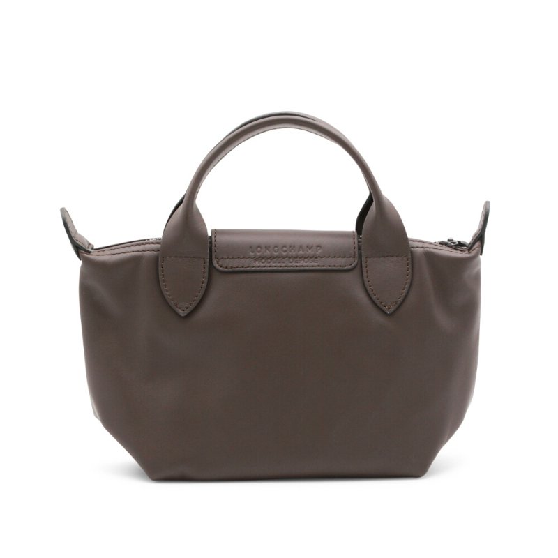 【LONGCHAMP】Le Pliage Xtra XS 牛皮 手提包 肩背包 斜背包 水餃包 深咖啡色 摩卡色 L1500987002-3