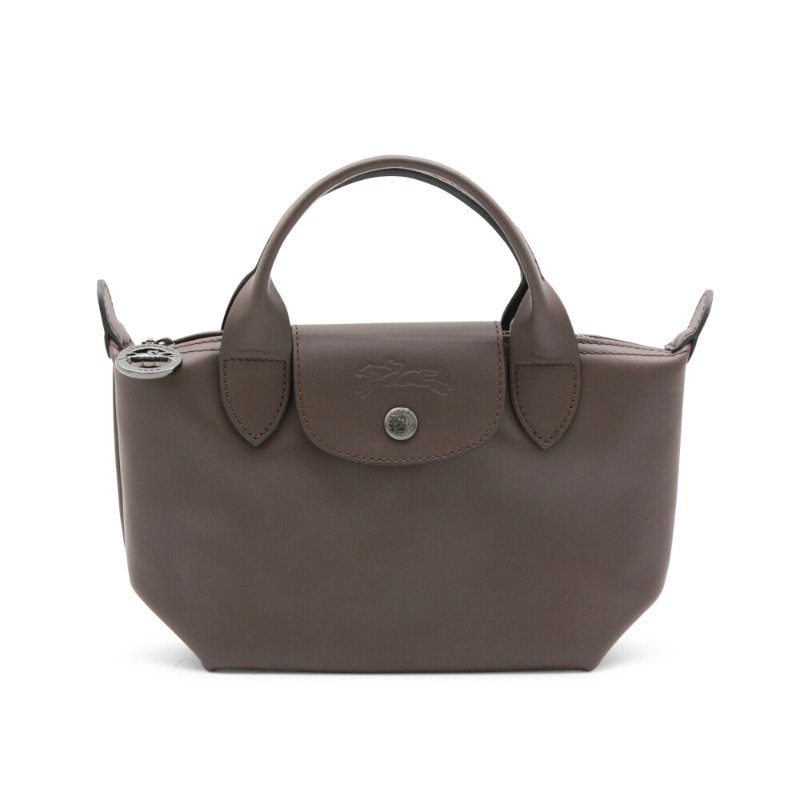 【LONGCHAMP】Le Pliage Xtra XS 牛皮 手提包 肩背包 斜背包 水餃包 深咖啡色 摩卡色 L1500987002-4
