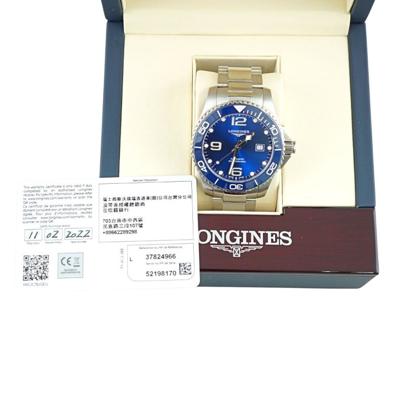 LONGINES 浪琴 深海征服者系列 機械錶 腕錶(藍/43mm)(2022年保卡，保固中)-16
