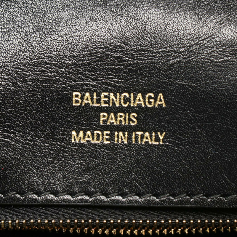 BALENCIAGA Monaco 斜背包 787896 黑色皮革 GHW 二手 女士-3