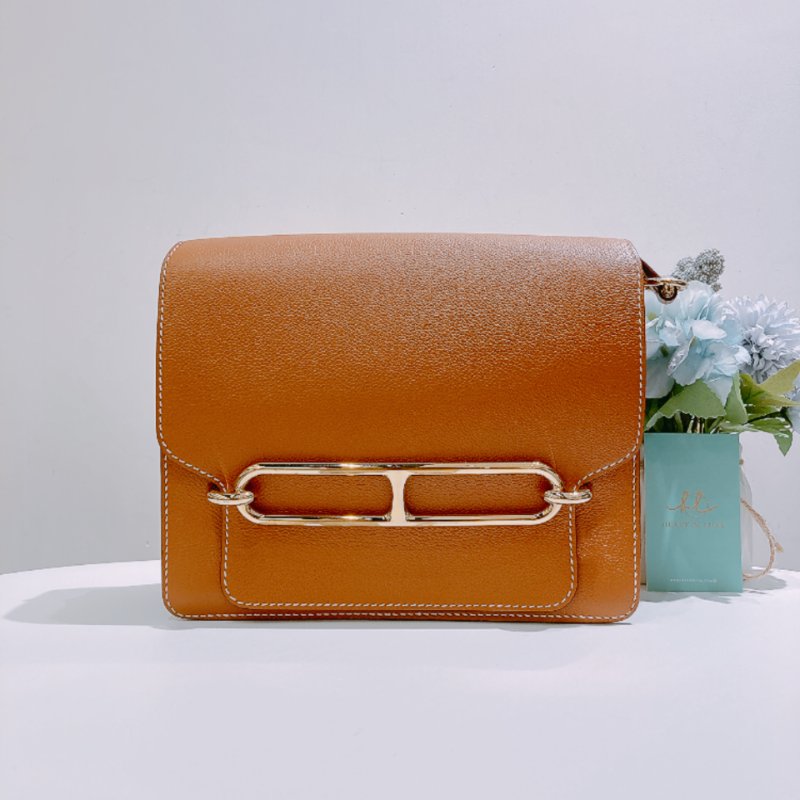 TW4855 Hermes 愛馬仕中號包包 Roulis 23 Evercolor Gold x GHW-0