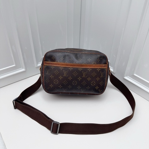 98新Louis Vuitton路易威登 中古老花記者包 