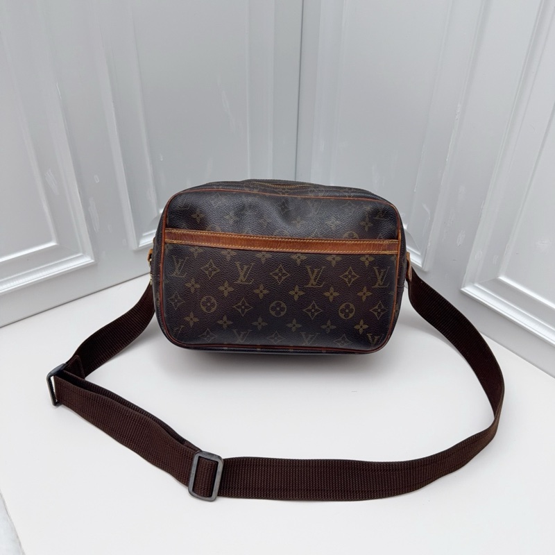 98新Louis Vuitton路易威登 中古老花記者包 -0