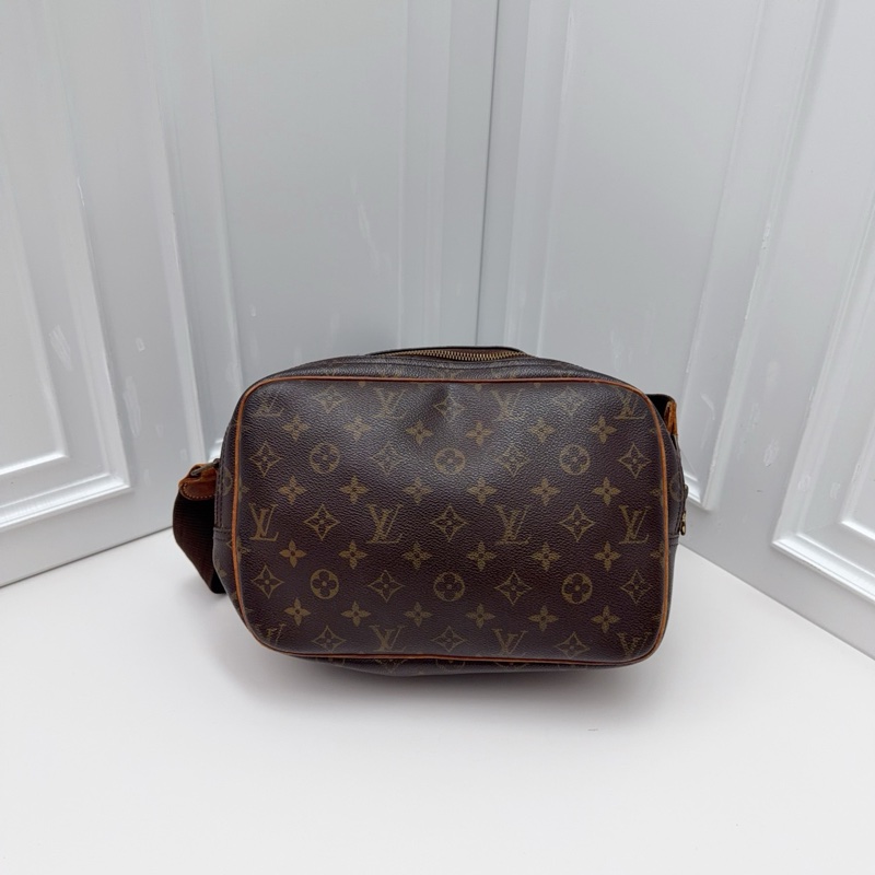 98新Louis Vuitton路易威登 中古老花記者包 -6