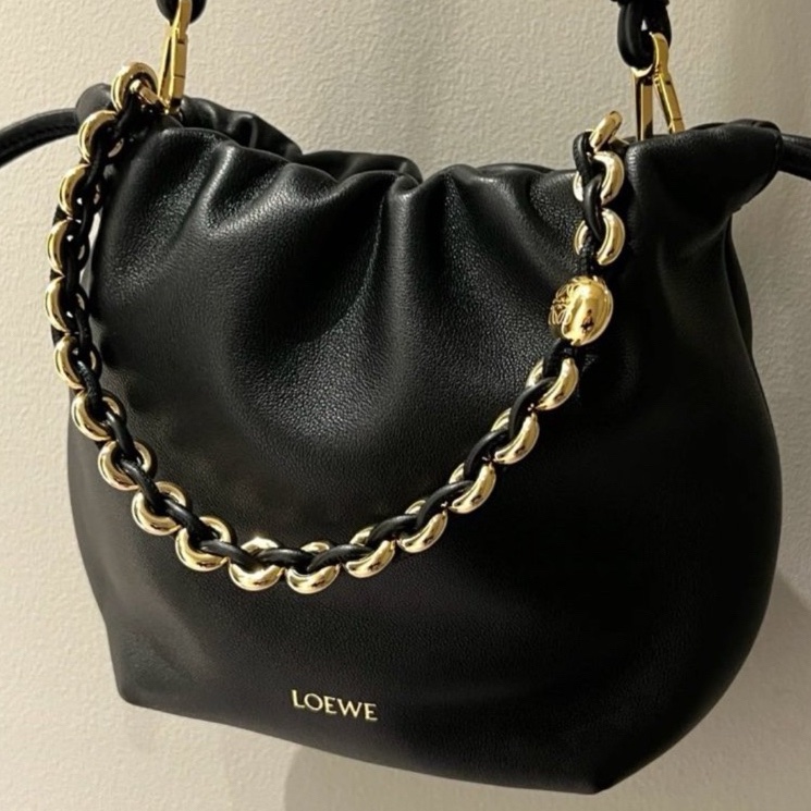 99新大全配!專櫃💯正品Loewe Mini Flamenco purse 黑色 專櫃價101000-7