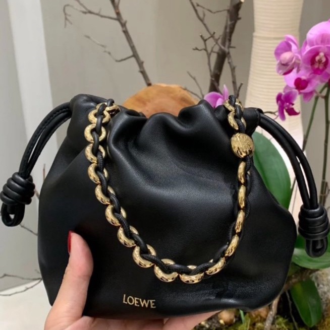 99新大全配!專櫃💯正品Loewe Mini Flamenco purse 黑色 專櫃價101000-8