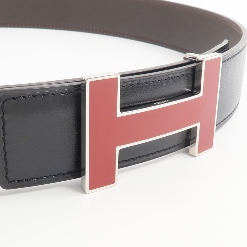 HERMES Box Calf皮革Belt皮帶Noir-3