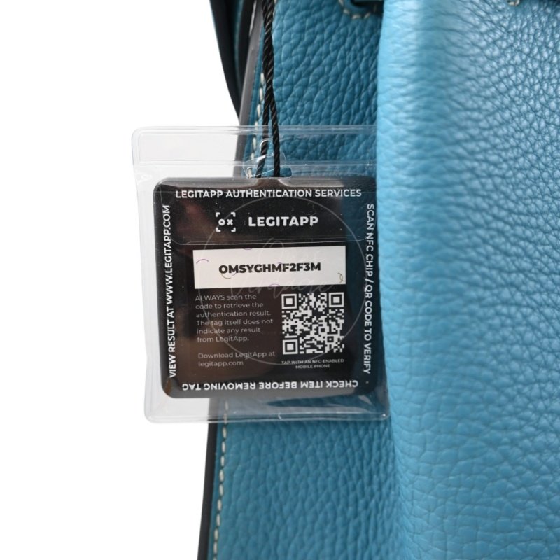 中古 愛馬仕 Hermès So Kelly 26 Bleu Jean 牛仔藍 Togo 皮革 印記 Square P 肩背包-2