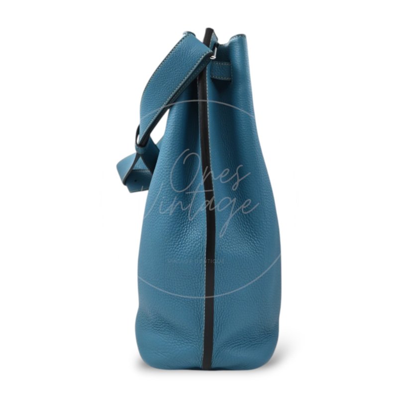 中古 愛馬仕 Hermès So Kelly 26 Bleu Jean 牛仔藍 Togo 皮革 印記 Square P 肩背包-3