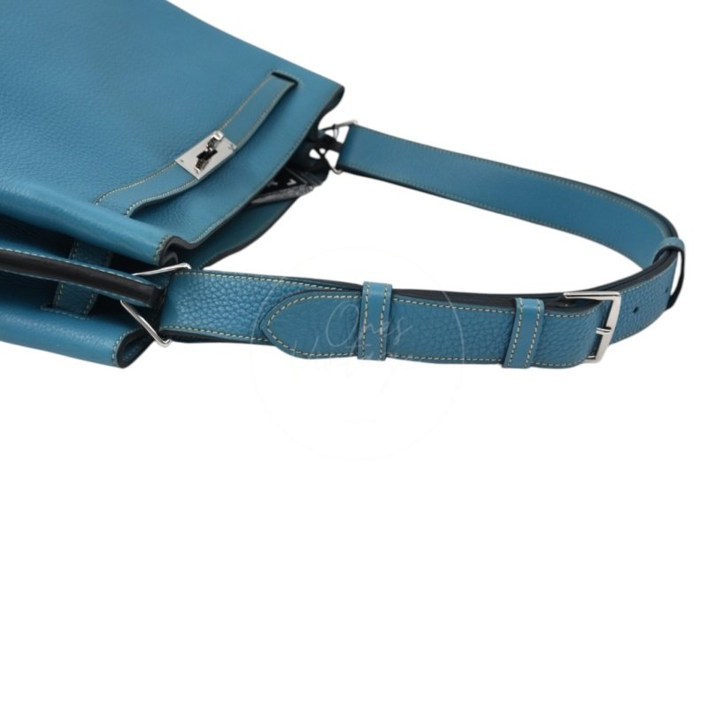 中古 愛馬仕 Hermès So Kelly 26 Bleu Jean 牛仔藍 Togo 皮革 印記 Square P 肩背包-11