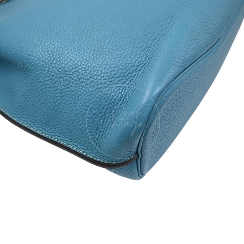 中古 愛馬仕 Hermès So Kelly 26 Bleu Jean 牛仔藍 Togo 皮革 印記 Square P 肩背包-13