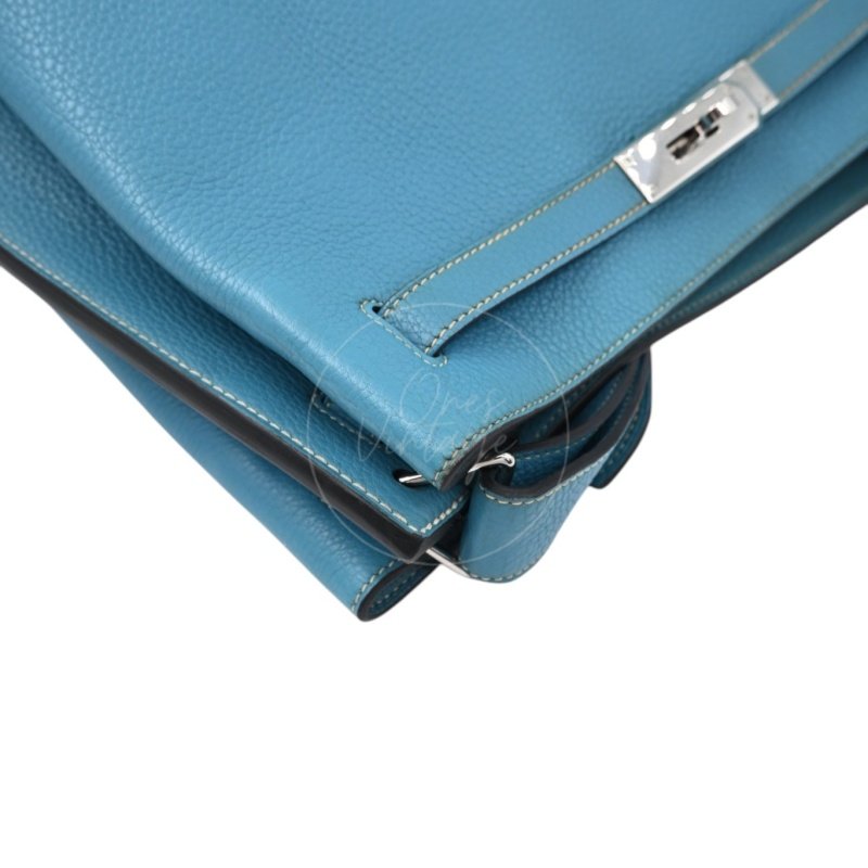 中古 愛馬仕 Hermès So Kelly 26 Bleu Jean 牛仔藍 Togo 皮革 印記 Square P 肩背包-17