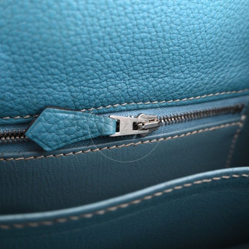 中古 愛馬仕 Hermès So Kelly 26 Bleu Jean 牛仔藍 Togo 皮革 印記 Square P 肩背包-20