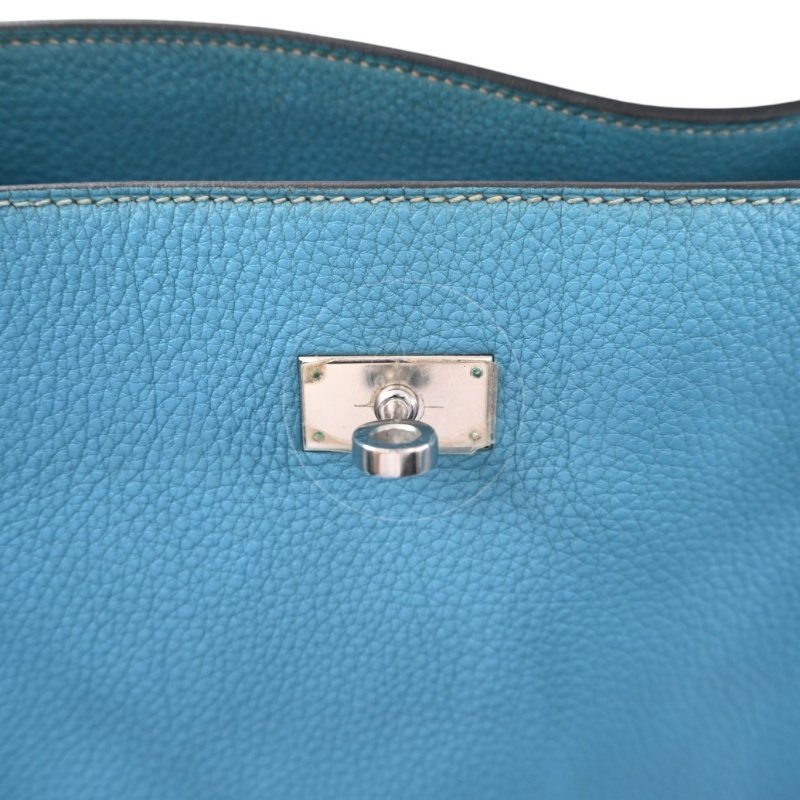 中古 愛馬仕 Hermès So Kelly 26 Bleu Jean 牛仔藍 Togo 皮革 印記 Square P 肩背包-27