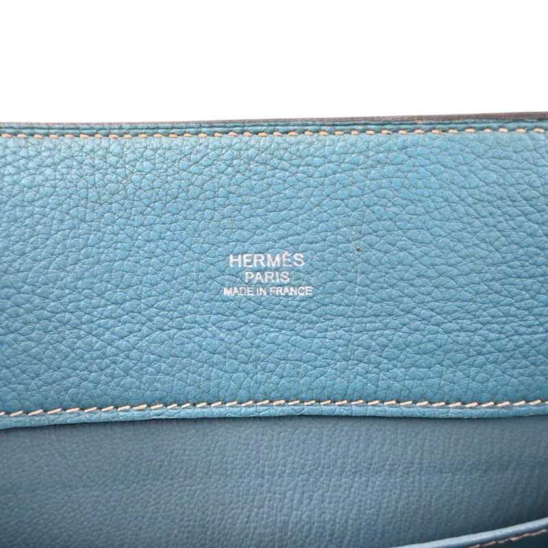 中古 愛馬仕 Hermès So Kelly 26 Bleu Jean 牛仔藍 Togo 皮革 印記 Square P 肩背包-28