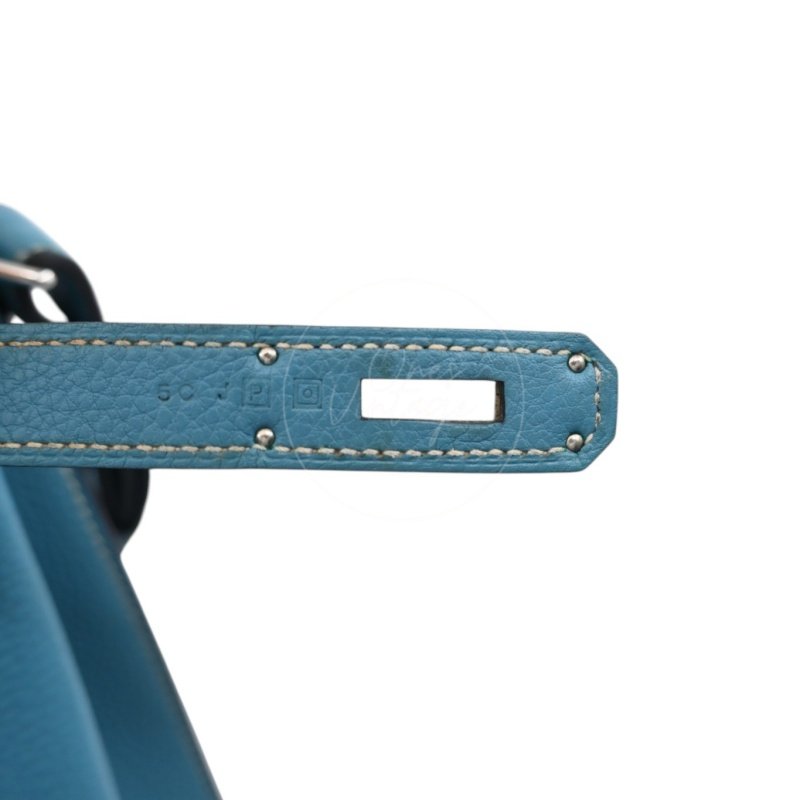中古 愛馬仕 Hermès So Kelly 26 Bleu Jean 牛仔藍 Togo 皮革 印記 Square P 肩背包-30