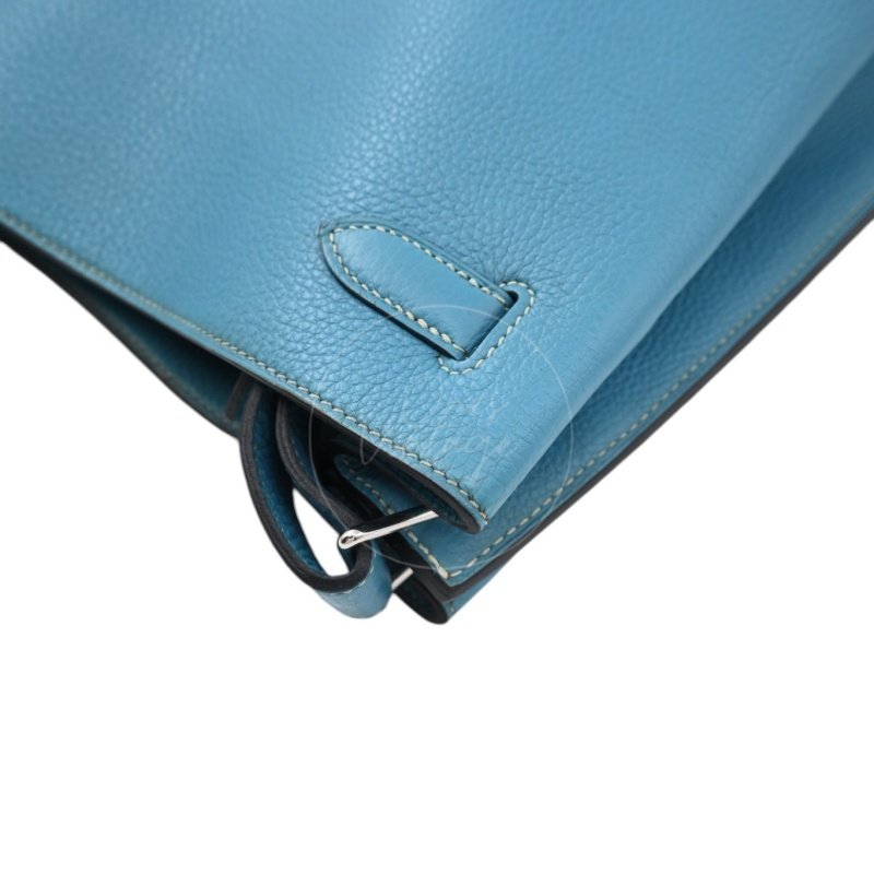 中古 愛馬仕 Hermès So Kelly 26 Bleu Jean 牛仔藍 Togo 皮革 印記 Square P 肩背包-39