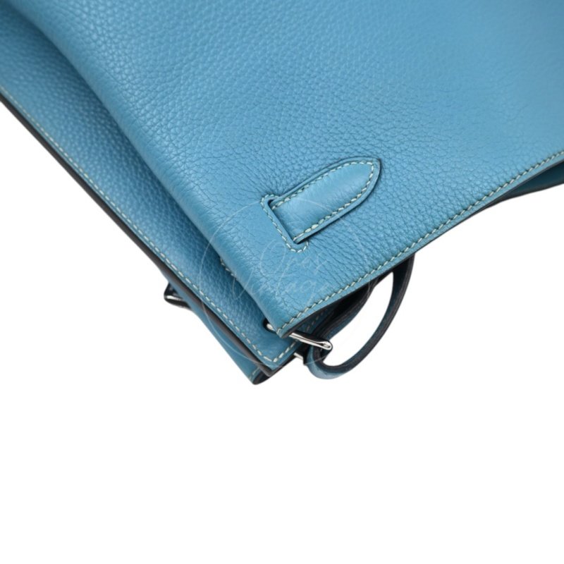 中古 愛馬仕 Hermès So Kelly 26 Bleu Jean 牛仔藍 Togo 皮革 印記 Square P 肩背包-40