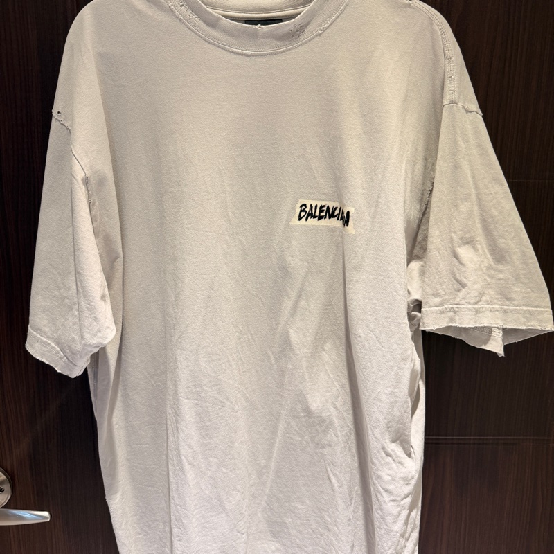 二手Balenciaga刷舊膠帶 Logo短踢-0