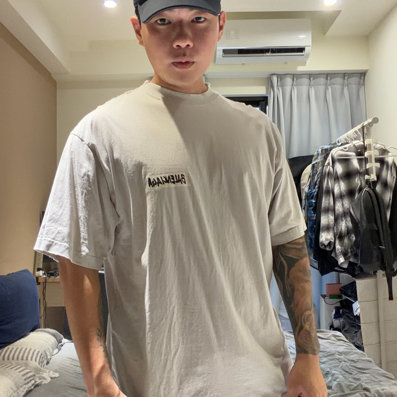 二手Balenciaga刷舊膠帶 Logo短踢-3