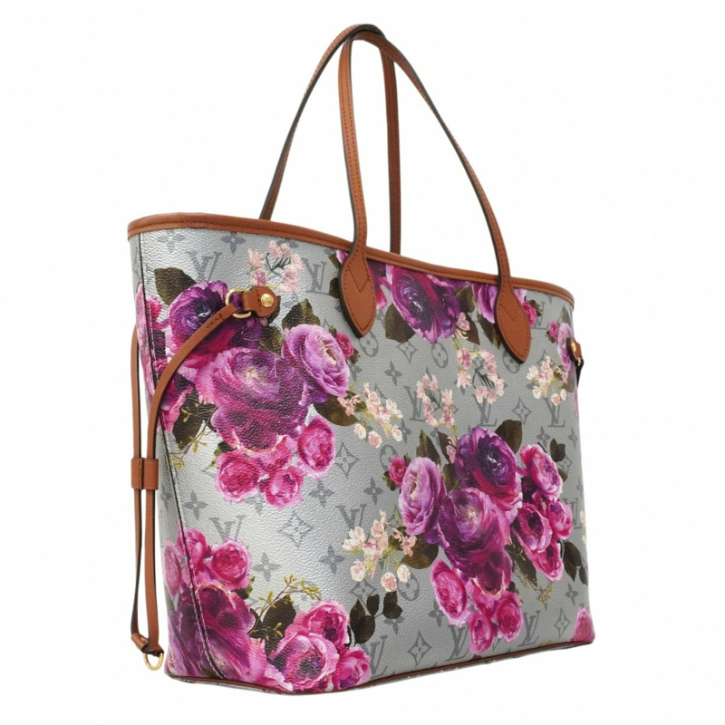 路易威登 LV Garden Neverfull MM 手提包 M21352 銀粉色 女士-1