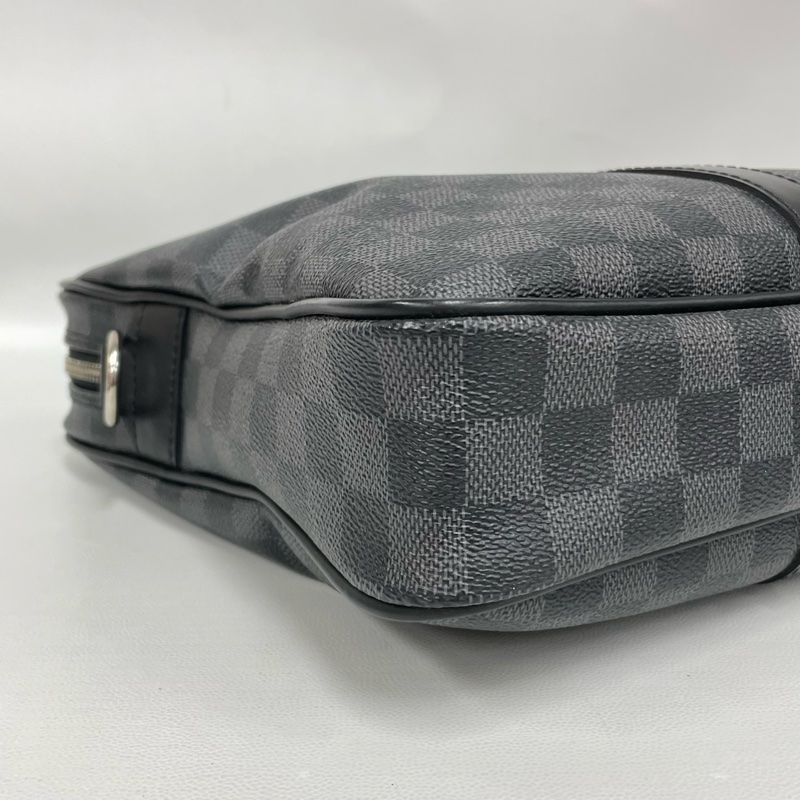 Louis Vuitton 路易威登黑棋盤格男士公文手提包 有肩帶-5