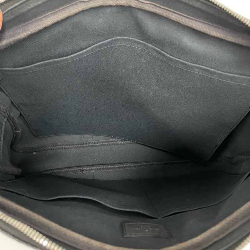Louis Vuitton 路易威登黑棋盤格男士公文手提包 有肩帶-7