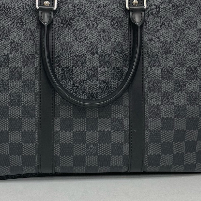 Louis Vuitton 路易威登黑棋盤格男士公文手提包 有肩帶-9