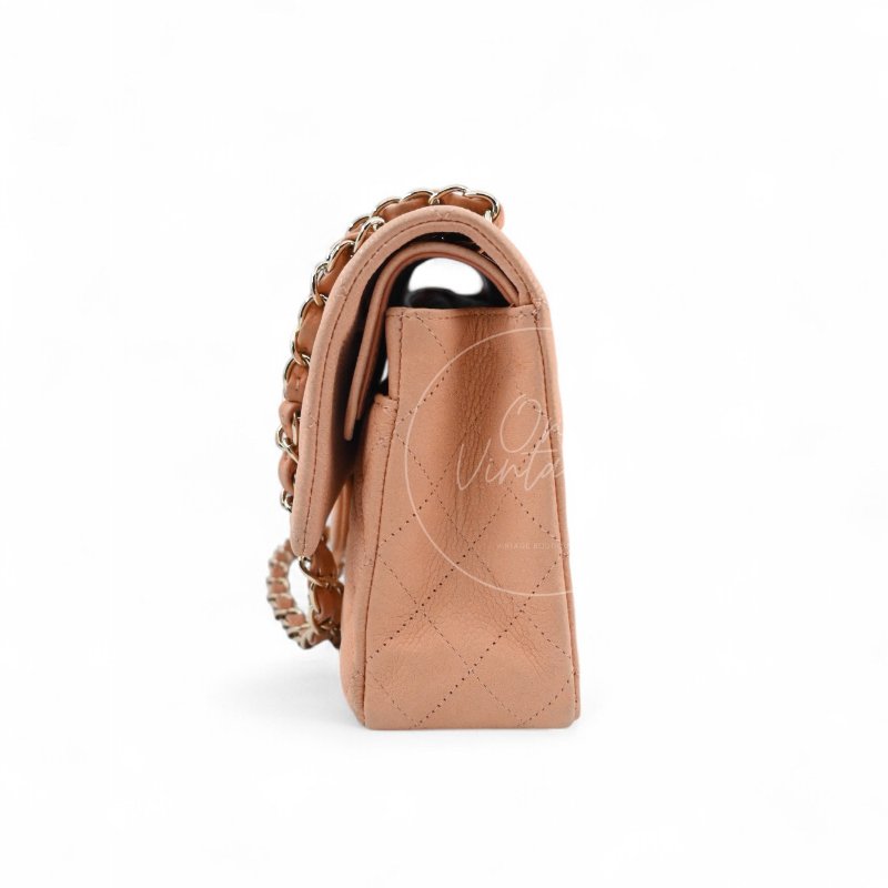 中古 香奈兒 Chanel CF25 中號Medium 經典Classic Flap Bag 翻蓋包 米色荔枝皮 Beige Caviar-4