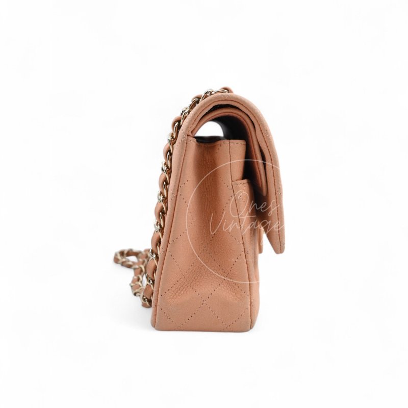 中古 香奈兒 Chanel CF25 中號Medium 經典Classic Flap Bag 翻蓋包 米色荔枝皮 Beige Caviar-10