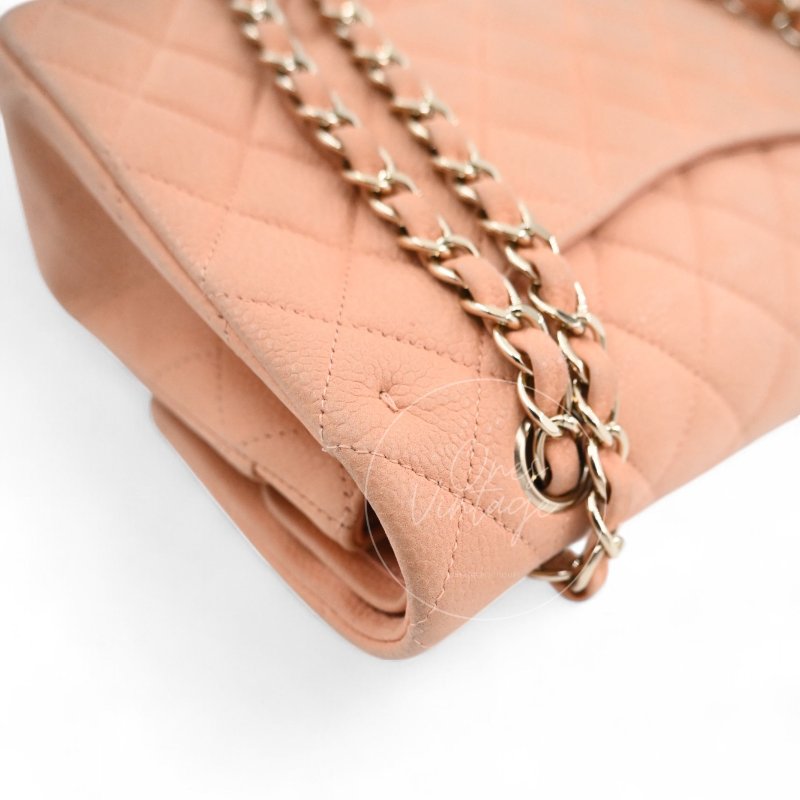 中古 香奈兒 Chanel CF25 中號Medium 經典Classic Flap Bag 翻蓋包 米色荔枝皮 Beige Caviar-16