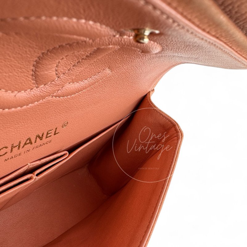 中古 香奈兒 Chanel CF25 中號Medium 經典Classic Flap Bag 翻蓋包 米色荔枝皮 Beige Caviar-20