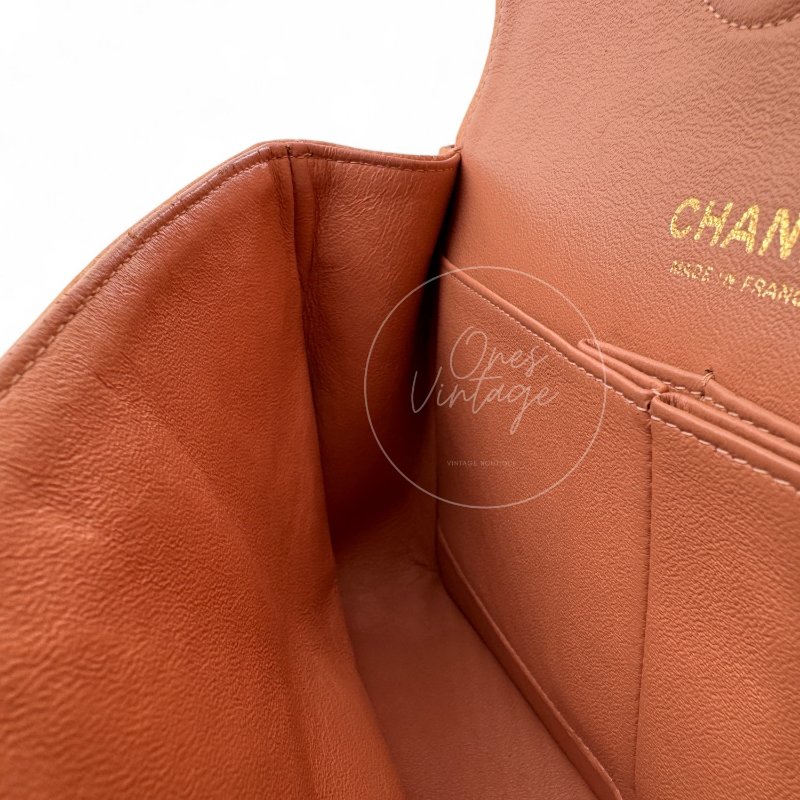 中古 香奈兒 Chanel CF25 中號Medium 經典Classic Flap Bag 翻蓋包 米色荔枝皮 Beige Caviar-21