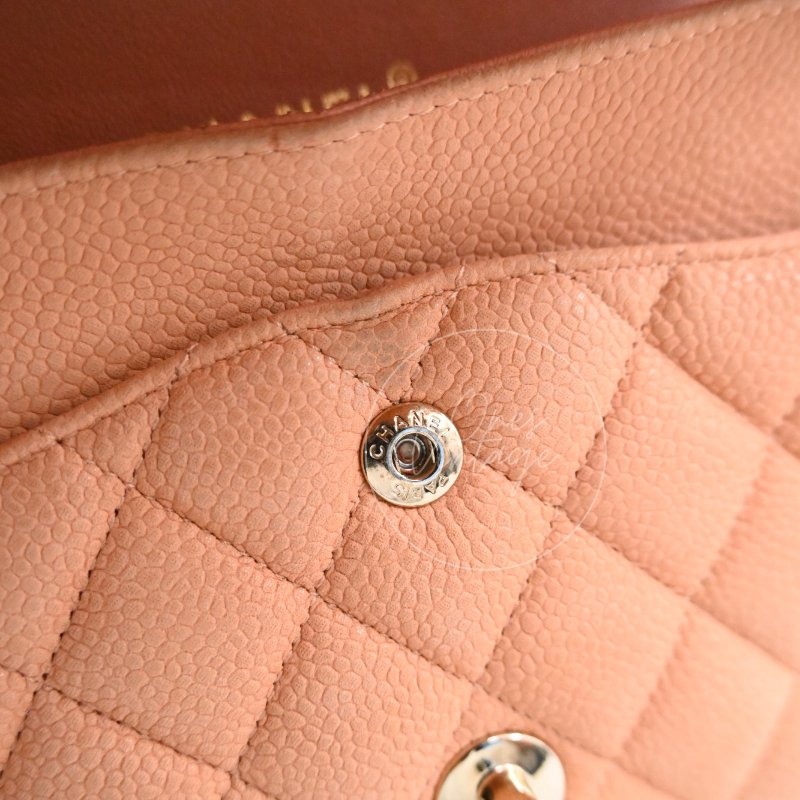 中古 香奈兒 Chanel CF25 中號Medium 經典Classic Flap Bag 翻蓋包 米色荔枝皮 Beige Caviar-23