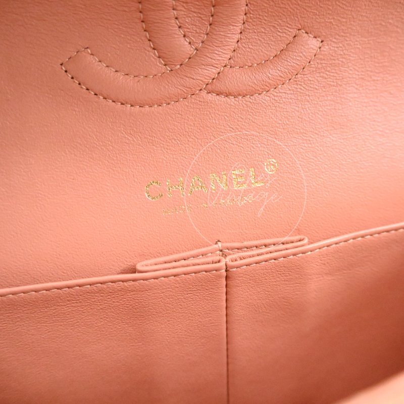 中古 香奈兒 Chanel CF25 中號Medium 經典Classic Flap Bag 翻蓋包 米色荔枝皮 Beige Caviar-25