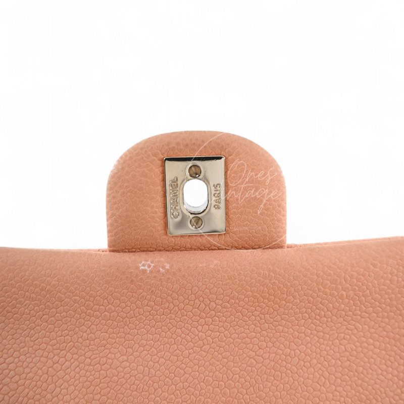 中古 香奈兒 Chanel CF25 中號Medium 經典Classic Flap Bag 翻蓋包 米色荔枝皮 Beige Caviar-30