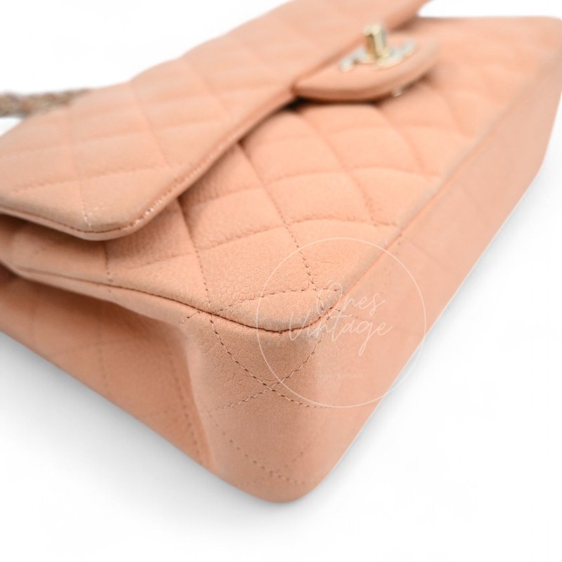 中古 香奈兒 Chanel CF25 中號Medium 經典Classic Flap Bag 翻蓋包 米色荔枝皮 Beige Caviar-35