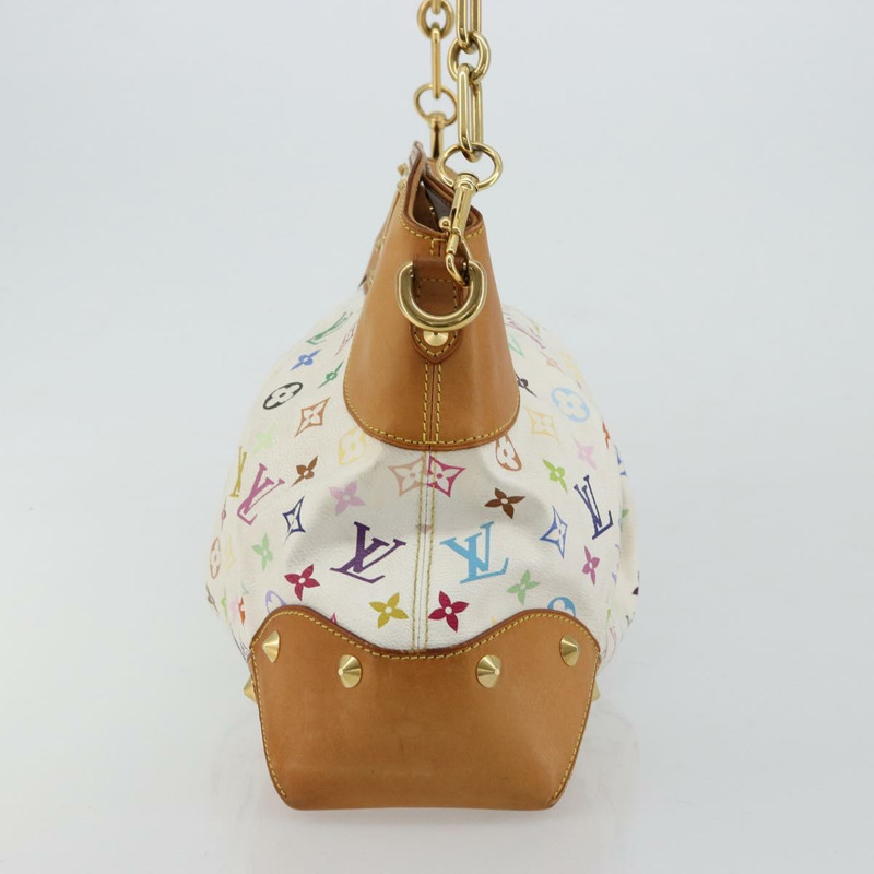 【日本直送】路易威登 Monogram Multicolor Judy GM 單肩包 白色 M40253 正品 ka4325V-3