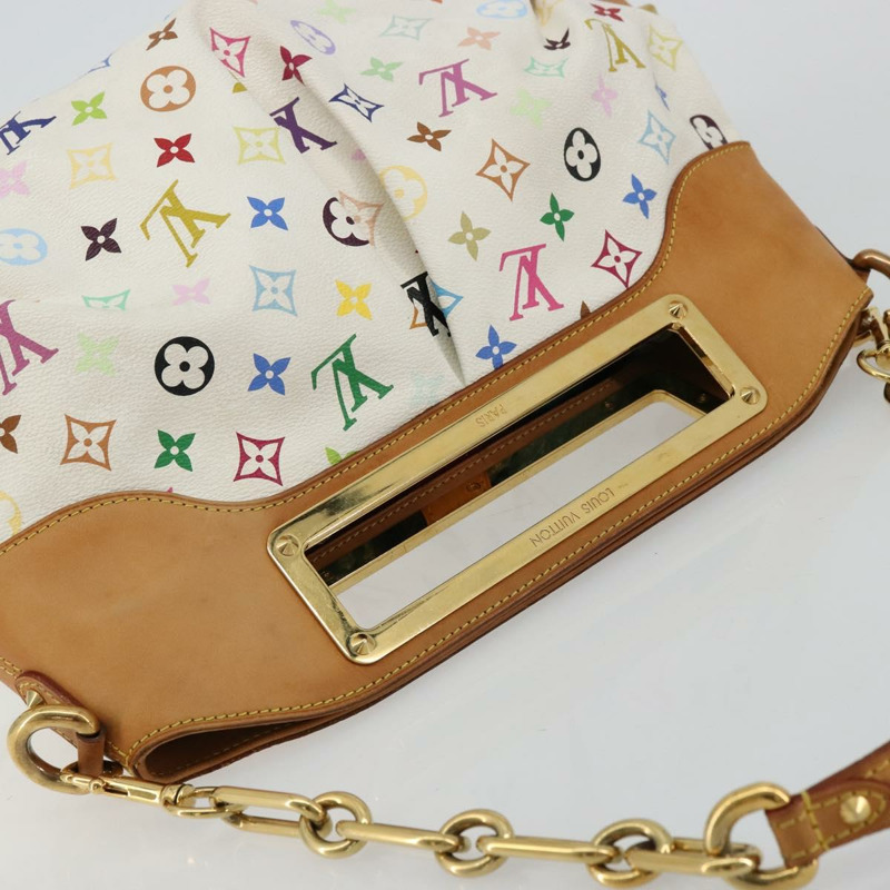 【日本直送】路易威登 Monogram Multicolor Judy GM 單肩包 白色 M40253 正品 ka4325V-5