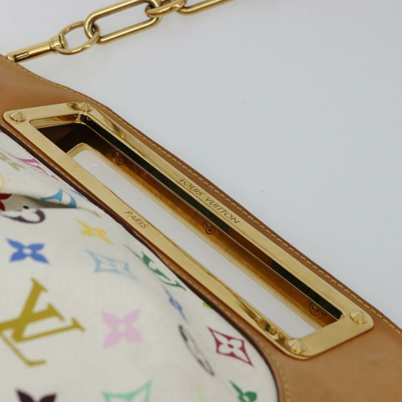 【日本直送】路易威登 Monogram Multicolor Judy GM 單肩包 白色 M40253 正品 ka4325V-6
