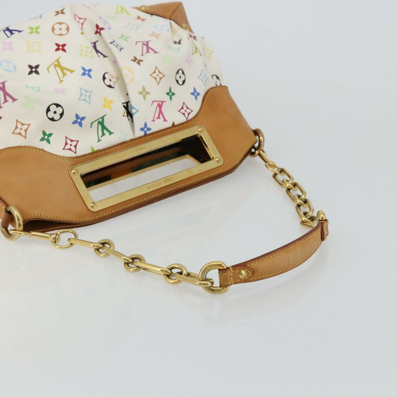 【日本直送】路易威登 Monogram Multicolor Judy GM 單肩包 白色 M40253 正品 ka4325V-7