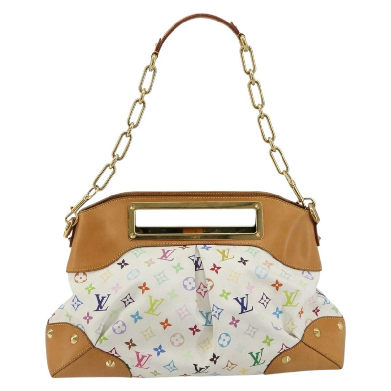 【日本直送】路易威登 Monogram Multicolor Judy GM 單肩包 白色 M40253 正品 ka4325V-12