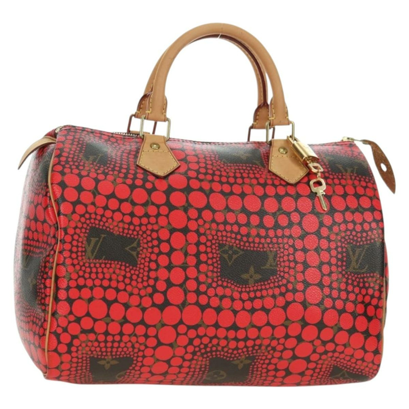 【日本直送】路易威登 Dot Infinity 草間彌生 Speedy 30 手袋 紅色 M40693 正品 179418SAM-0
