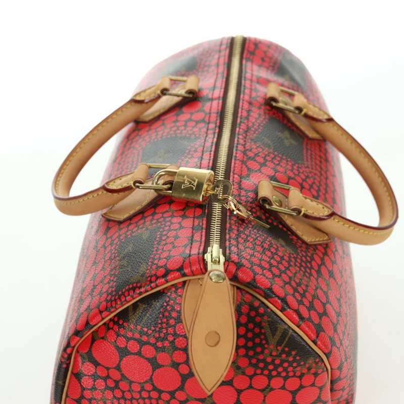 【日本直送】路易威登 Dot Infinity 草間彌生 Speedy 30 手袋 紅色 M40693 正品 179418SAM-5