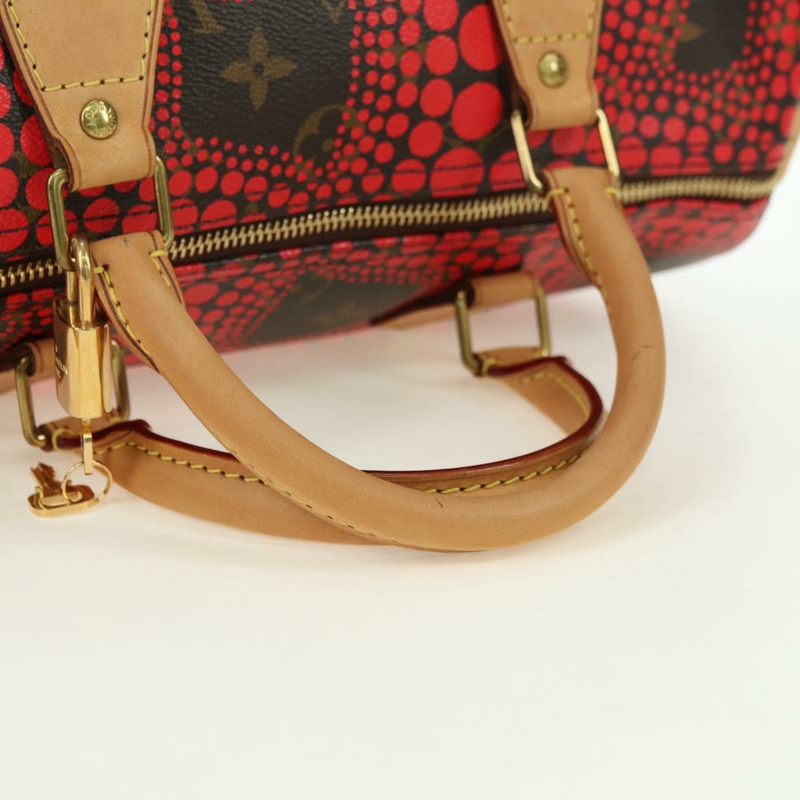 【日本直送】路易威登 Dot Infinity 草間彌生 Speedy 30 手袋 紅色 M40693 正品 179418SAM-6
