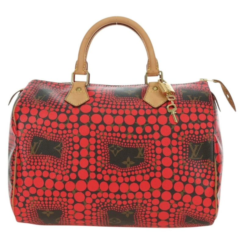 【日本直送】路易威登 Dot Infinity 草間彌生 Speedy 30 手袋 紅色 M40693 正品 179418SAM-12