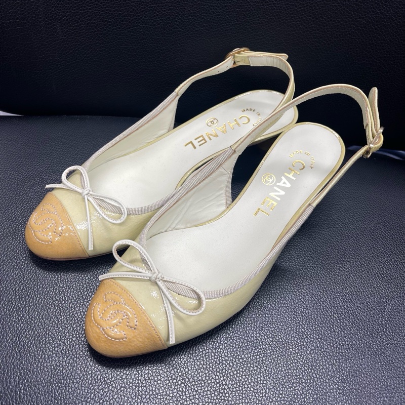 CHANEL 香奈兒黃色高跟鞋36碼 無配件-0
