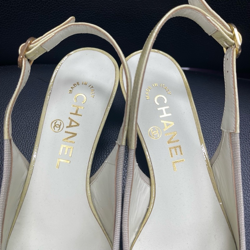 CHANEL 香奈兒黃色高跟鞋36碼 無配件-2